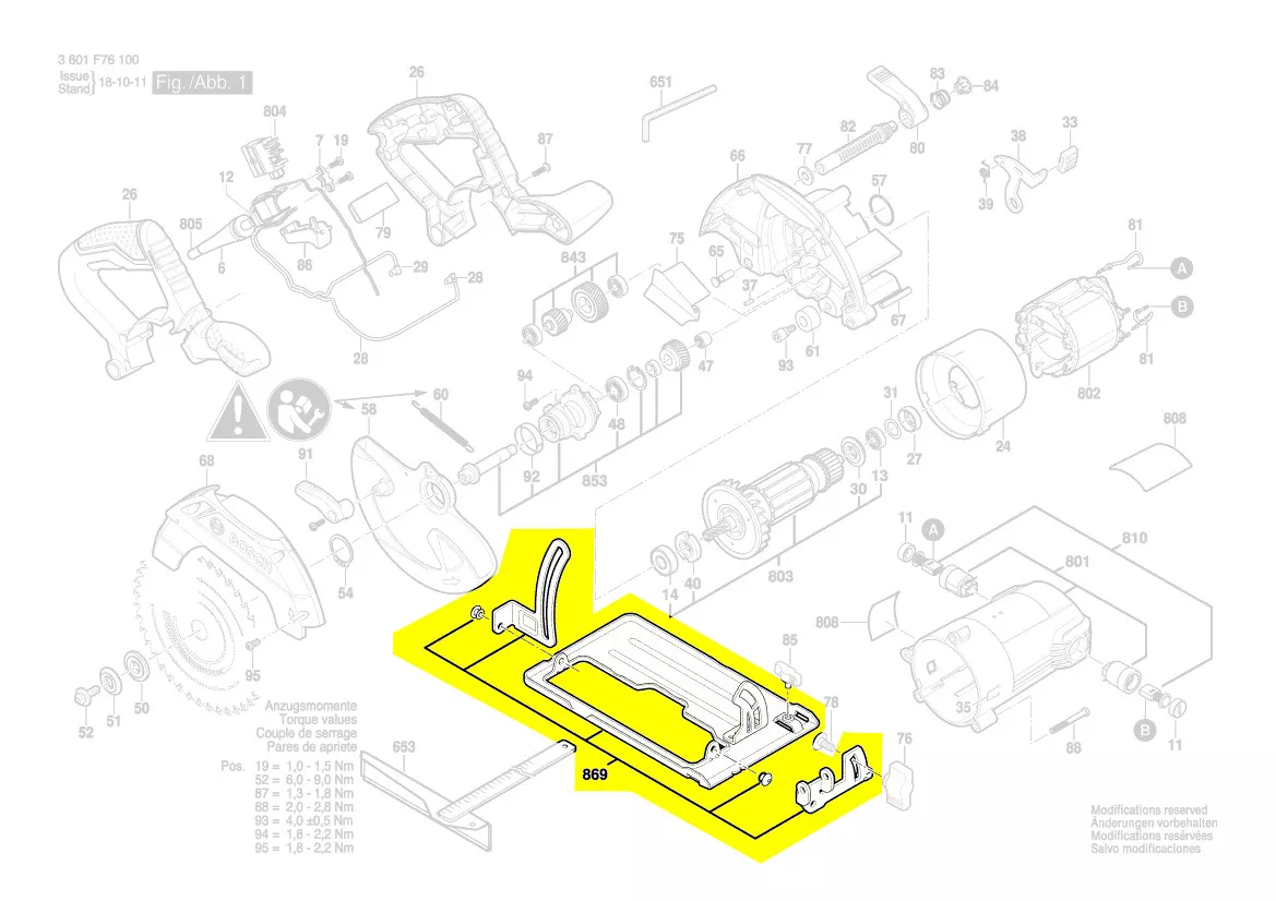 Plaque de base réf. 1 619 P11 862 Bosch